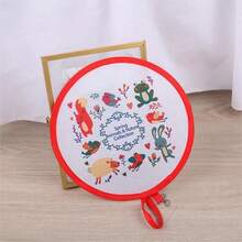 1入迷你折疊風扇，卡通圓形手持風扇，夏季便攜口袋風扇 - 彩色 - 查看 3