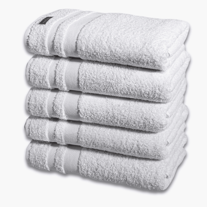 Kit com 4 Toalhas de Banho Branca - Hotel - Pousada - AirBnb - Motel