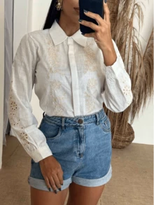 Women Blouses - White - View 4