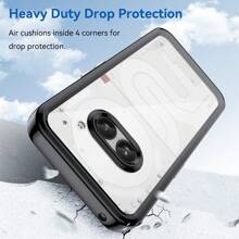 华丽多彩奢华潮流手机壳,适用于 Nothing Phone 2A Nothing Phone 2 Nothing Phone 1 灵敏舒适的按键,厚度适中,防摔,防指纹 - 黑色 - 查看 4