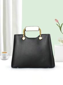 1pc Latest Color Block Women's Bag, Versatile Casual Elegant Bag, Shoulder/Handheld/Crossbody Bag, Suitable For Ladies' Daily Dating Gifts, Mother Day Gifts, Mom Gifts, Mommy's Essentials Mommy Bag For Going Out, Best Mother's Day Gift Ideas, Eye-Catching Work Bags For Women