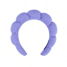 1pc Women's Simple Cloud Bun Roller Sponge High Headband For Washing Face Cute,Dopamine - Multicolor - View 39