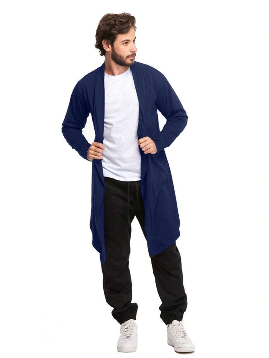 Slim Fitness SLM Men Overcoats - 藏蓝色 - 查看 1