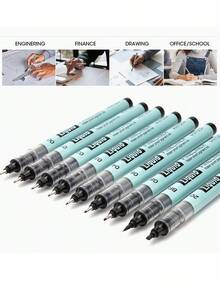 WRITECH Liquid Fineliner Pens Black Precision Multiliner Micro Pen 9 Pack, Quick Dry Waterproof Pigment Ink Drawing Pen For Journaling Planning Hand Lettering Illustration Sketching Calligraphy - Black - View 5