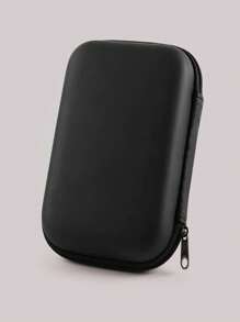 Data Cable Travel Storage Bag, Usb Charger & Earphone Organizer, Portable Hard Drive & Earphone Storage Box For Digital Accessories - Black - View 2