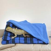 蜥蜴壁虎飛龍爬行動物睡袋，附枕頭毯子，適用於倉鼠寵物床睡袋 - 彩色 - 查看 3