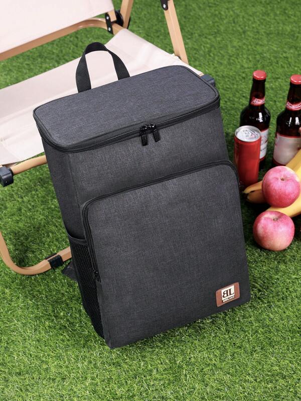 Bolsa de almuerzo aislada, bolsa de cena portátil, caja de desayuno para trabajo de mujer, caja enfriadora para picnic y viaje, adecuada para bolsa de almuerzo escolar a prueba de agua con cremallera, impresión de letra inicial de la A a la Z, de doble bolsillo y gran capacidad, vuelta al cole, suministros escolares, bolsa escolar, esenciales escolares, organizador escolar, bolsas de almacenamiento para maestros, bolsas de aula, bolsa de almuerzo para mujer