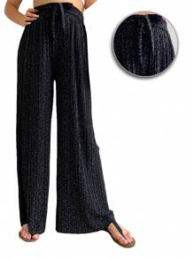 pantalón para dama holgado y fresco - Negro - Ver 1