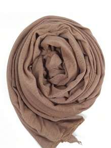 1pc Silky Soft Solid Color Scarf, Versatile Lightweight Breathable Head/Neck Wrap