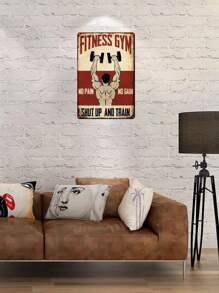 1個金屬錫牌,適合健身房的“no Pain No Gain”和“train”金屬錫牌,健身房金屬錫牌,酒吧/餐廳咖啡店牆壁裝飾,家居裝飾,藝術海報,復古招牌,活動和派對用品 - 彩色 - 查看 2