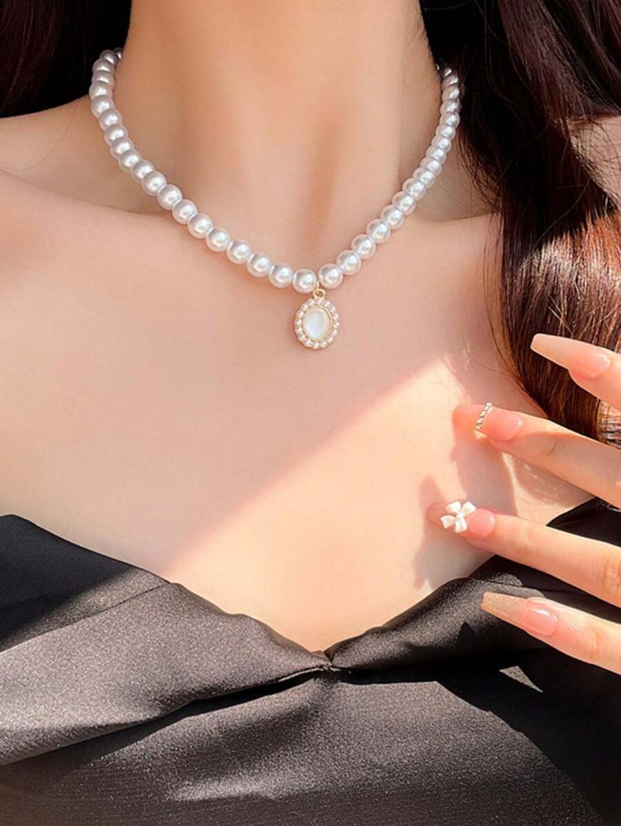 Un collar de perlas barrocas de alta gama - Blanco - Ver 1