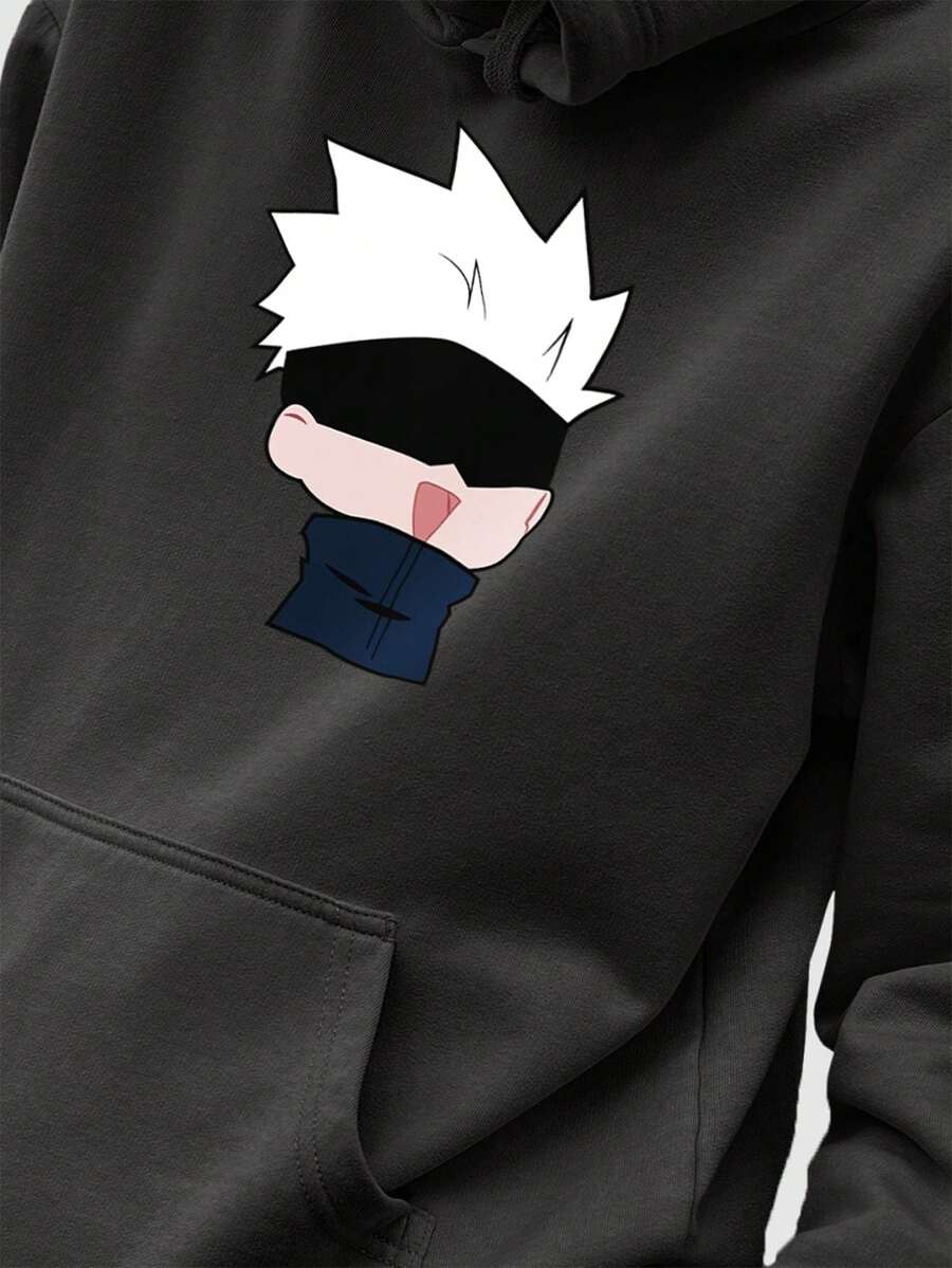 Men Hoodies - 黑色 - 查看 1