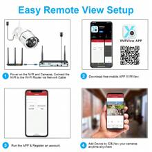 4CH 高清 2MP 监控套件 Onvif 无线安全摄像头系统 1080P WIFI 摄像头套件 IP 摄像头 NVR AI 智能家居室内室外防水安全摄像头音频视频运动检测报警推送单向音频夜视保护婴儿宠物兼容手机电脑笔记本电脑远程控制查看 - 查看 8