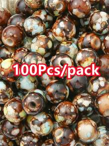 100入組DIY珠寶製作釘珠 - 咖啡棕 - 查看 9