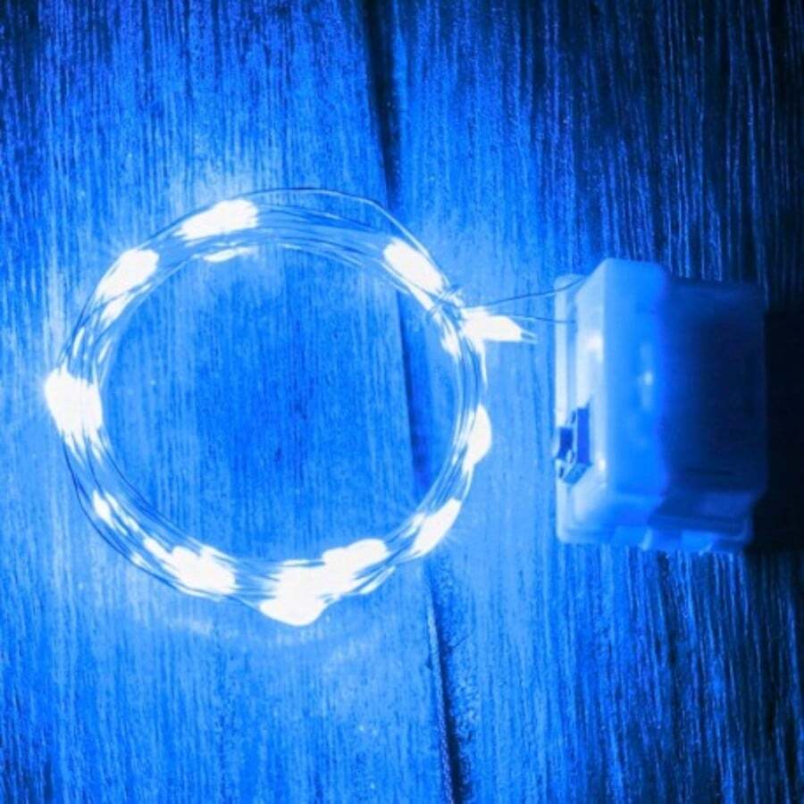 5 Pieces Mini Decorative Light Series 2 Meters Fairy Light Strip Blue Color - Blue - View 1