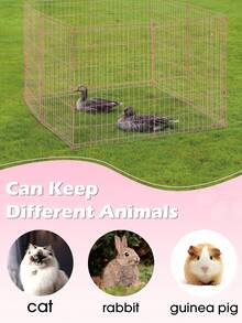 8-Panel Tall Dog Playpen Crate Fence Pet Kennel Play Pen Exercise Cage, 42-Inch - 粉色 - 查看 2