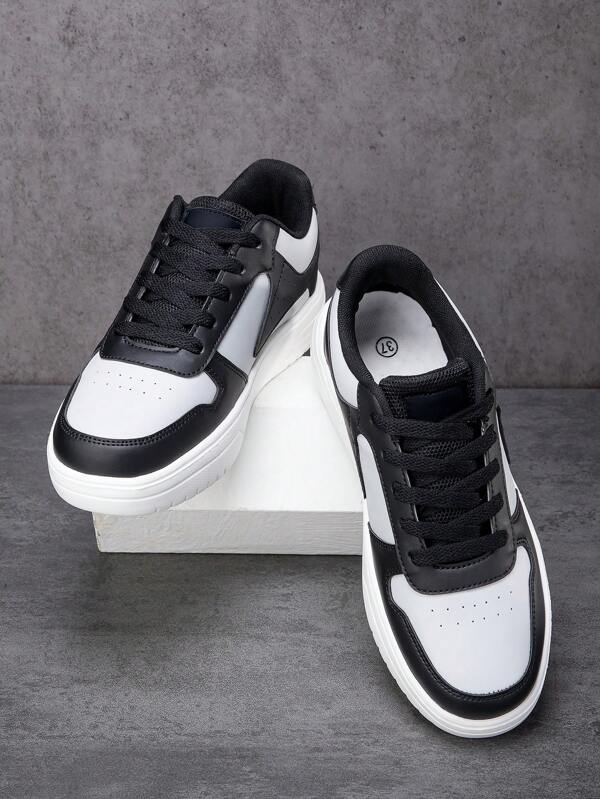 Unisex Simple Black/Light Grey Casual Sneakers For Men