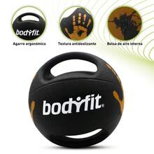 Pelota Balon Crossfit Medicinal Crossfit Con Agarres 5kg - Negro - Ver 2