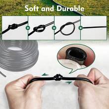 1Set 1/4 Inch Drip Irrigation Tubing 100feet Garden Watering Tube Line - Black - View 3