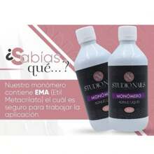 MONOMERO 8 ONZAS STUDIO NAILS LIQUIDO ACRILICO PROFESIONAL PARA UÑAS ACRILICAS - transparente - Ver 2