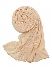1pc Silky Soft Solid Color Scarf, Versatile Lightweight Breathable Head/Neck Wrap