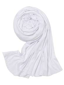 1pc Silky Soft Solid Color Scarf, Versatile Lightweight Breathable Head/Neck Wrap