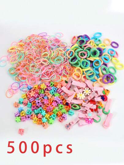 500 Cute Baby Hair Accessories Including Hair Band Hair Band Elastic Hair Band Hair Clip For Daily Use Love Valentine