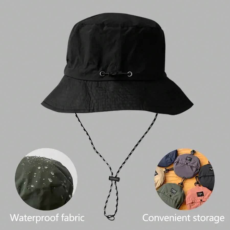 1pc Waterproof, QuickDrying, Fisherman's Hat, Outdoor Climbing Hat Sun