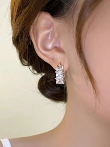 2 paires de Boucles doreilles carrées pour femmes, Boucles doreilles Clous plaquées or, Bijoux de soirée de mariage de demoiselle d\"honneur de mariée, Cadeaux pour les couples, Hommes et femmes Unisexe, Anniversaire d\"anniversaire de petite amie ou épouse