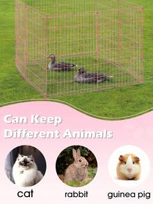 48 Tall Dog Playpen Crate Fence Pet Play Pen Exercise Cage -8 Pane - 粉色 - 查看 1