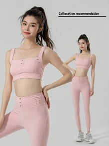 RUNNING GIRL RUNNING GIRL Women's High Impact Fitness Running Shockproof Push Up Yoga Sports Bra, Backless Vest Style