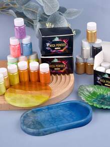 6-Color Diy Mica Powder Pigment Suitable For Silicone Mold Making Epoxy Resin Dye And Candle Dye
