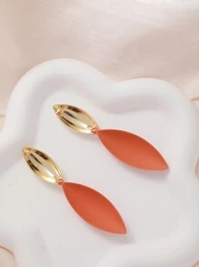 1對新款高端歐美風格耳環 - 亮橙色 - 查看 5