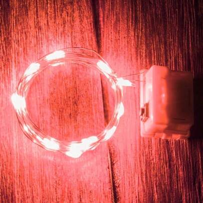 5 Piezas Mini Serie De Luz 2 Metros Decorativa Luz Hada En Tira Rojo