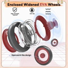 UBRAVOO Ubravoo Baby Slide Balance Bike dla dzieci w wieku 12-24 miesięcy, 3-trybowe światło główne i 4 przezroczyste ciche koła, pierwszy rower w wieku przedszkolnym i pierwsza jazda na zabawkach Prezenty urodzinowe