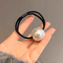 1 pieza Lazo de pelo con cuentas simple y elegante para mujeres, lazo de pelo elástico con un tacto de alta gama, sostenedor de coleta durable, lazos de pelo de calle, sostenedores de coleta, ligas de pelo, bandas de goma para el cabello, scrunchies, cuerda para el cabello