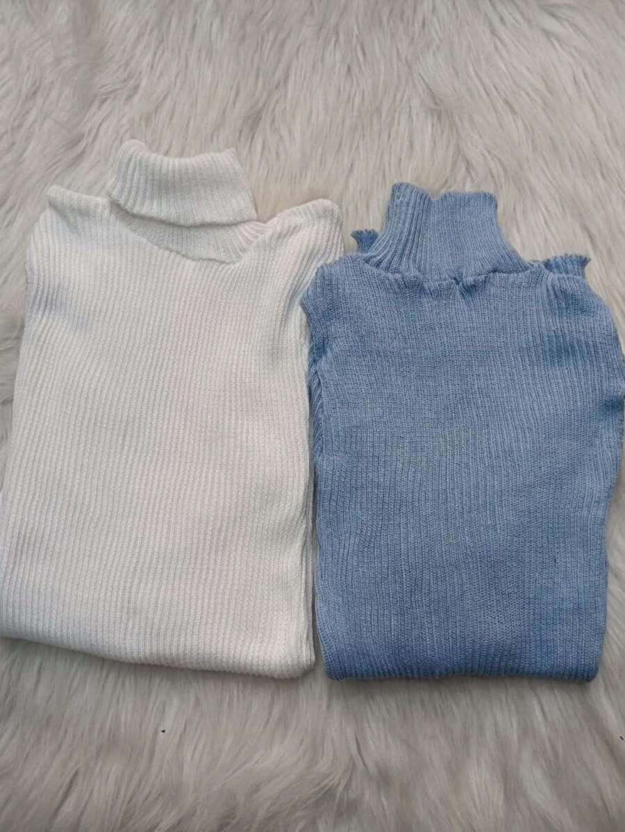 Women Sweaters - 淺藍色 - 查看 1