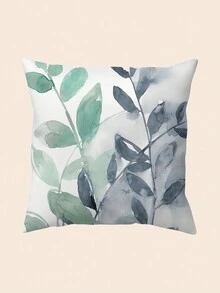 4pcs Super Soft Decorative Throw Pillow Covers With Fresh And Simple Green Leaves Design, Suitable For Car, Home Decoration, Bedroom, Living Room, Sofa - Multicolor - View 6
