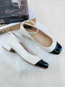 Women Flats - Black and White - View 2