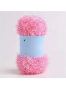 1pc Hand-Knitted DIY Doll Golden Silk Thread Bag - Colorful Glass Silk Woolen Thread - 1.7oz Summer, School