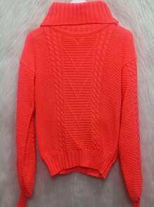 Women Sweaters - Màu Hồng  San hô - Xem 1