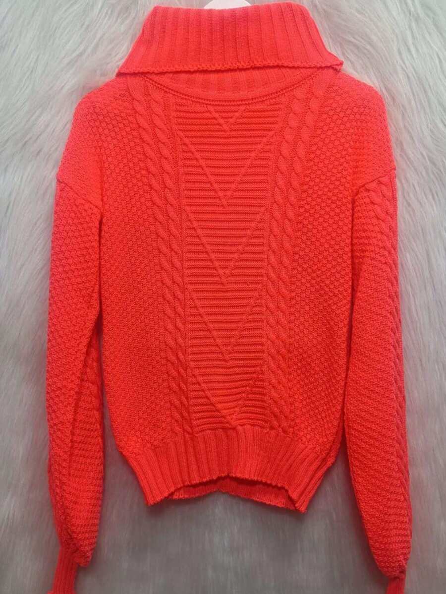 Women Sweaters - Màu Hồng  San hô - Xem 1