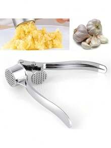 Espremedor Triturador Amassador de Alho Inox Prime Manual - Prata - Visão 2