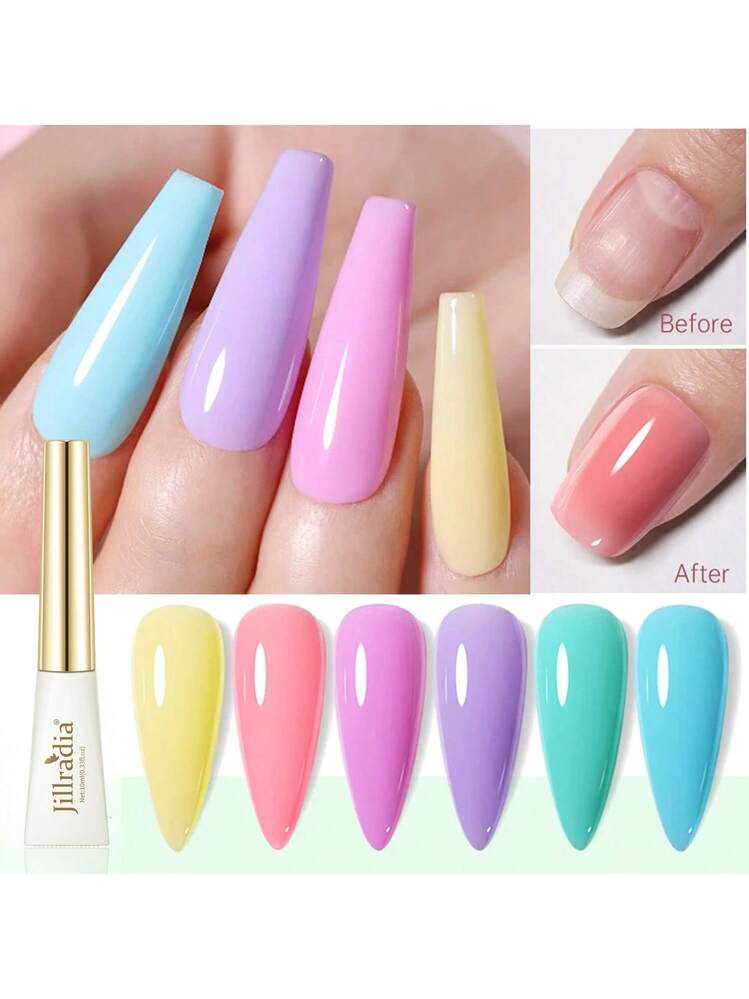 Jillradia 1本 10ml サマーマカロンカラージェルネイルポリッシュ