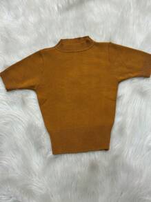 Women Knit Tops - 芥末黃 - 查看 1