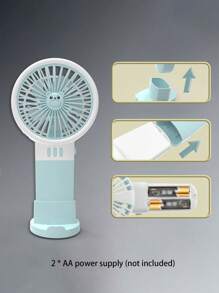 Quạt mini để bàn di động ngẫu nhiên 1 chiếc, Quạt đa chức năng đứng cầm tay mùa hè, Quạt pin ngoài trời (Không bao gồm), Quạt cầm tay nhiều màu dễ thương, Quạt mini cầm tay di động để đi du lịch, Tiệc bãi biển, Quạt mini, Mini cầm tay Quạt, Quạt bỏ túi nhỏ, Thích hợp cho du lịch/Mùa hè/Lễ hội âm nhạc/Quà tặng dành cho nữ, Quà tặng nhỏ trong tiệc sinh nhật, Đồ dùng cần thiết cho du lịch, Đồ cắm trại cần thiết. - Nhiều màu - Xem 7