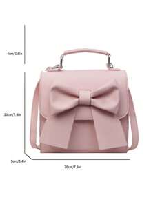 1pc Simple Butterfly Decorated Flip Multi-Functional Backpack, Suitable For Women For Daily Use, School Supplies,School Backpack,Back To School,Lightweight,Portable,Cute,Classic Casual, Suitable For Teen Girls Women College Students, Perfect For Back To School,College,Shopping Valentines - Pink - View 3