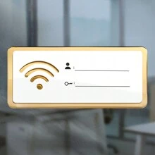 1pc WiFi Acrylic Sign Sticker With Password Cover For Wall Best Gifts Birthday Graduation