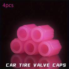 Universal 4pcs Luminous Valve Stem Caps - Waterproof, Glowing Car & Bike Tire Decor, Nighttime Visibility