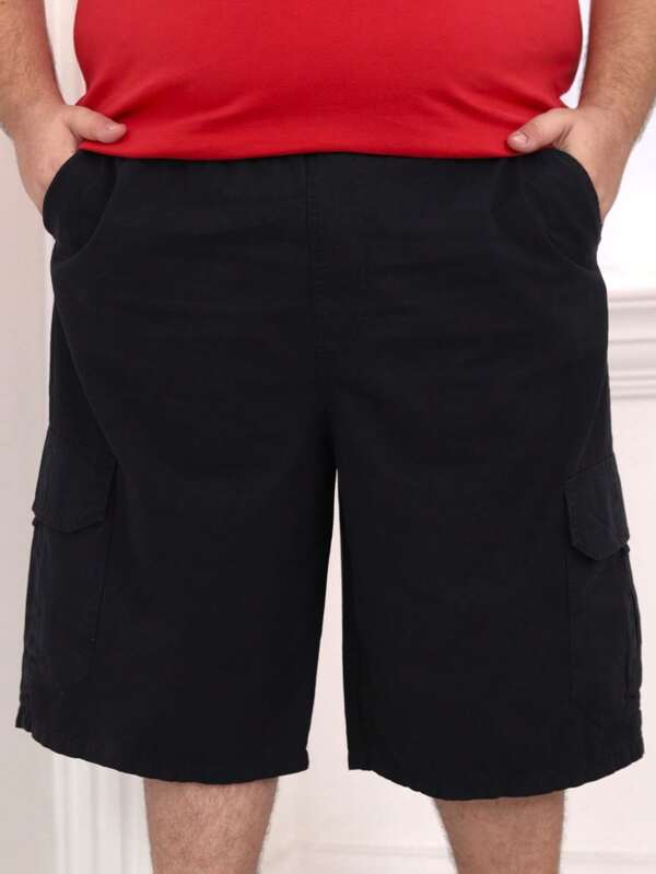 Bermuda Masculina Plus Size Cargo Elástico no cós
